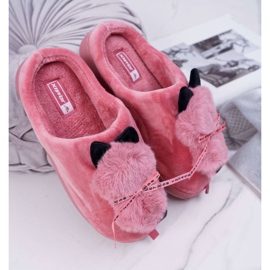 BUGO Naisten tohvelit turkis kissanpunainen Red Kitty 1