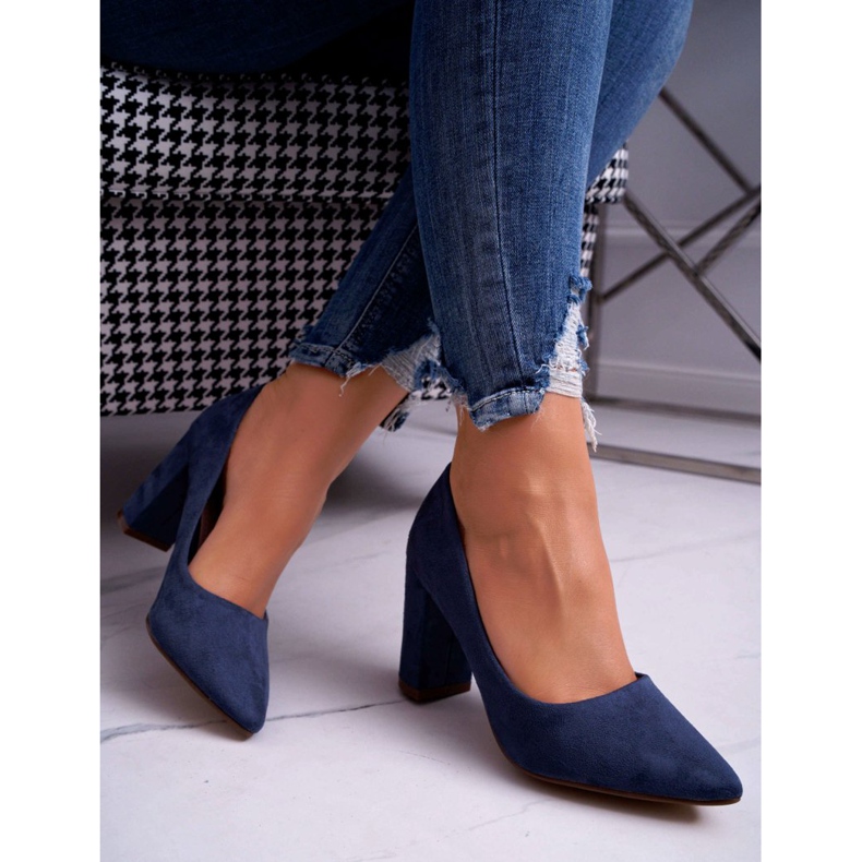 SEA Naisten Avokkaat Kantapää Mokkanahka Sininen Florena laivastonsininen 2