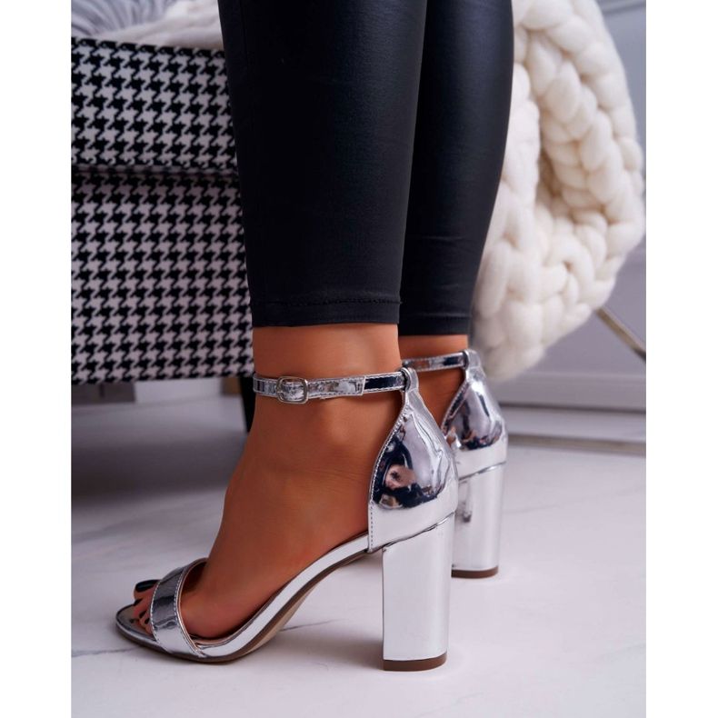 FRID Naisten sandaalit kantapäässä hopea Huran harmaa 2