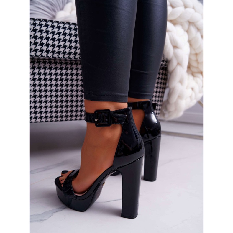 FRID Naisten sandaalit korkokenkällä, Platform Black Huran musta 2