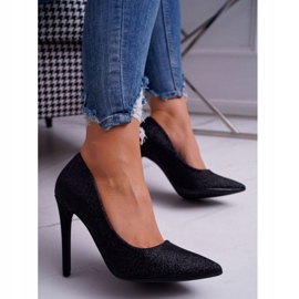 PS1 Naisten korkokengät Glitter Black Vivien musta 1