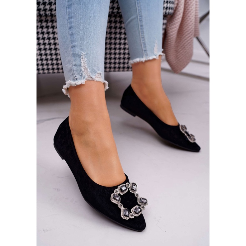 SEA Naisten ballerinat kivillä Black Divine musta 1