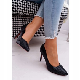 Lu Boo Black Snake Skin Stilettos SnakeDream musta 2