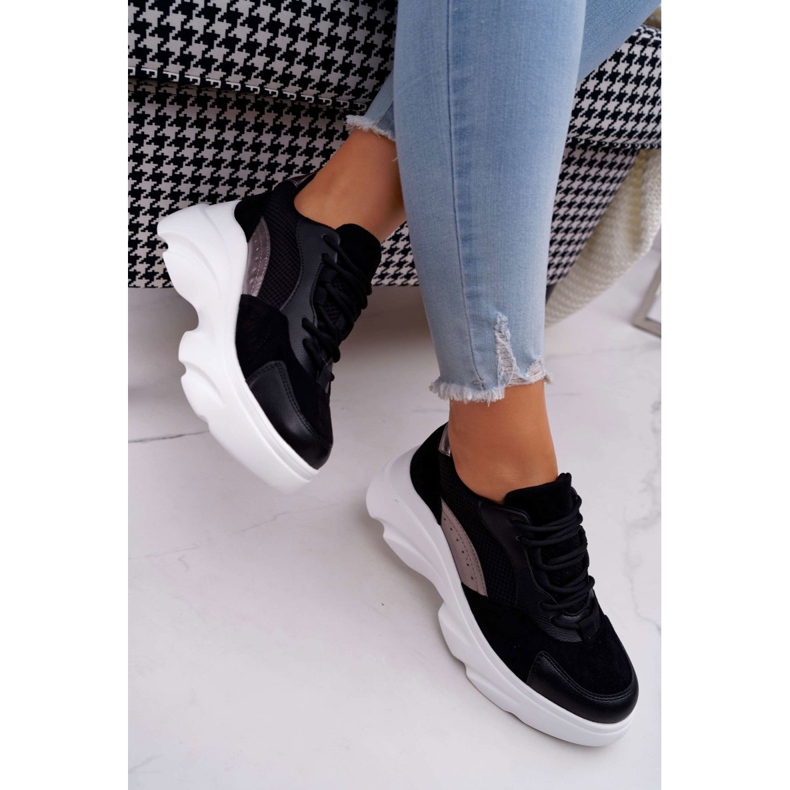 SEA Naisten urheilukengät Paksu Pohja Musta Cardamon 2