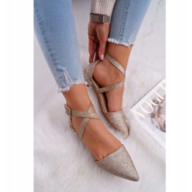 PS1 Naisten glitter -ballerinat Spitz Gold Vontaressa kultainen 2