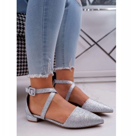 PS1 Naisten glitter -ballerinat Spitz Silver Vontaressa harmaa 1