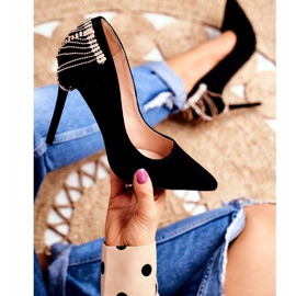 Naisten Mustat Pumput Suede Party Pacardo 1