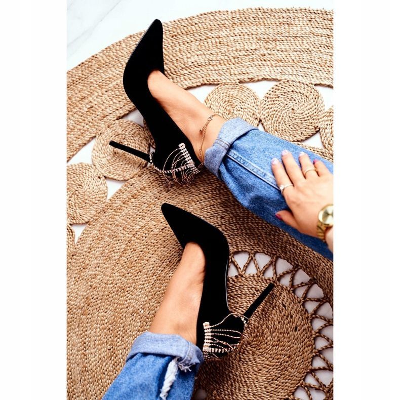 Naisten Mustat Pumput Suede Party Pacardo 2