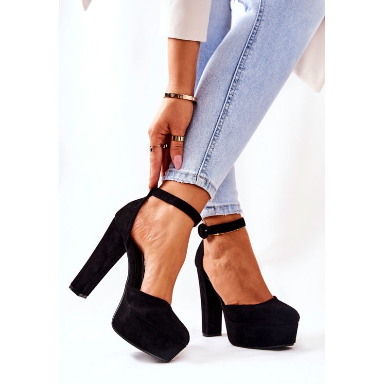 SEA Naisten Avokkaat Kantapää Platform Suede Black Netel musta 1