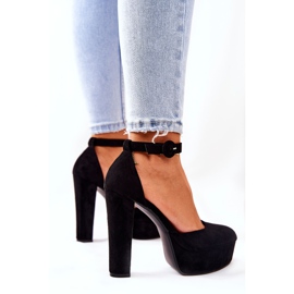 SEA Naisten Avokkaat Kantapää Platform Suede Black Netel musta 2