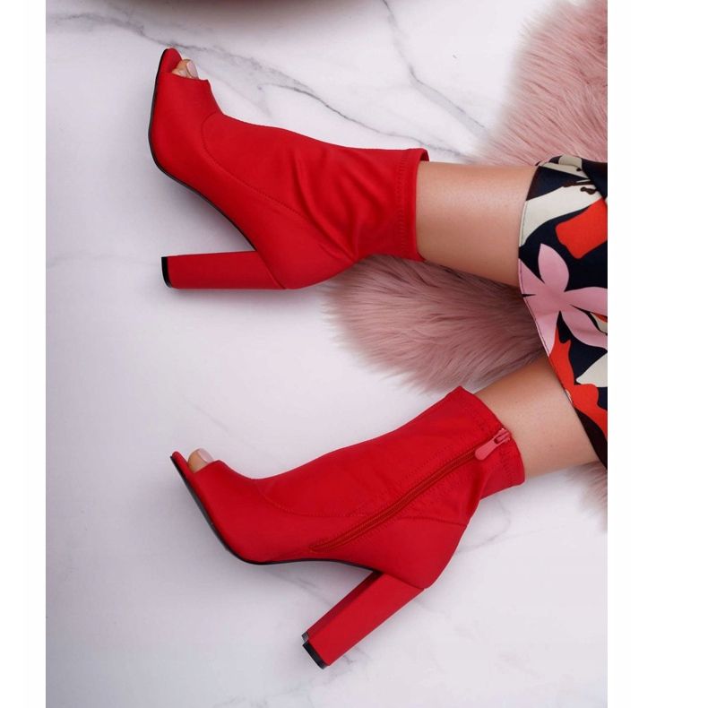 PS1 Naisten nilkkurit Lycra Open Toes Red ensin punainen 2