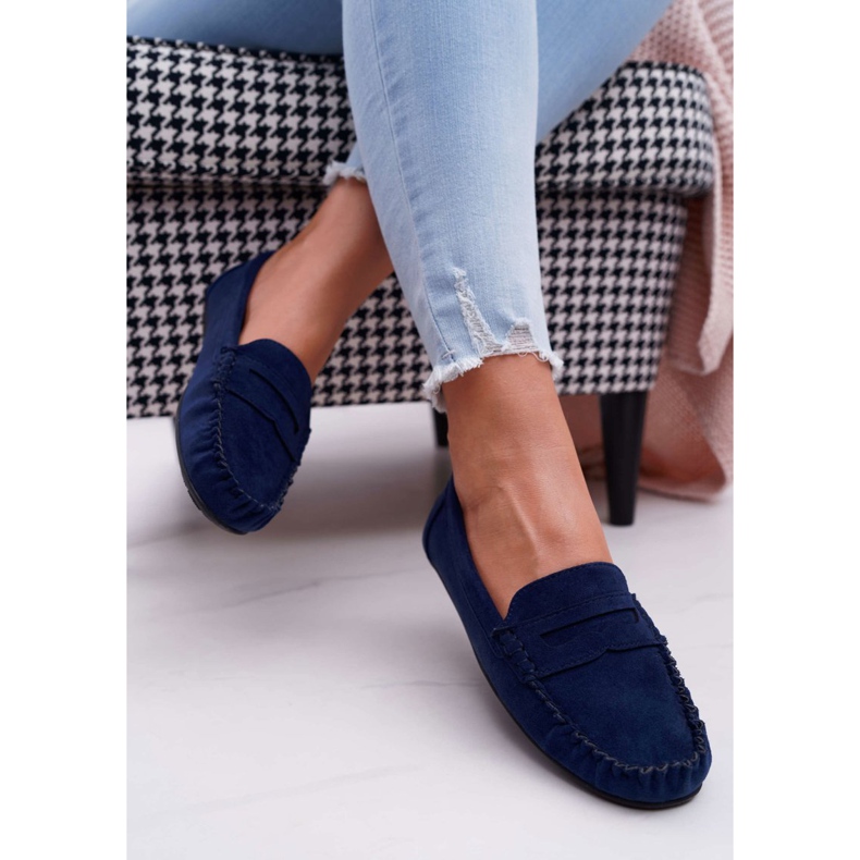 SEA Naisten Loaferit Navy Blue Suede Bolero tummansininen 2