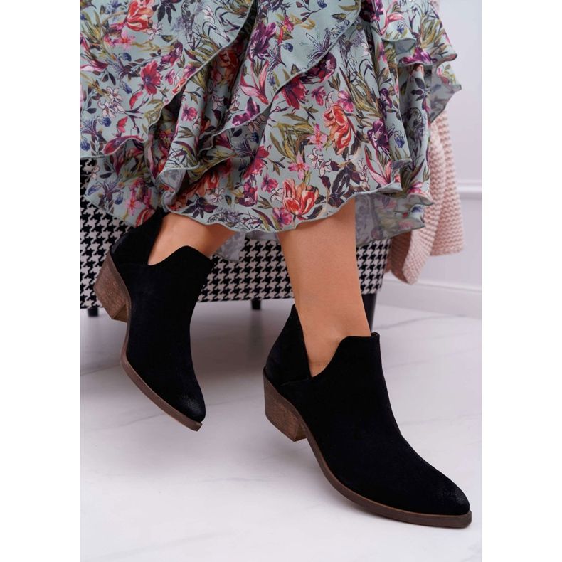 Nicole Naisten saappaat Musta kevätnahka Anabella 2