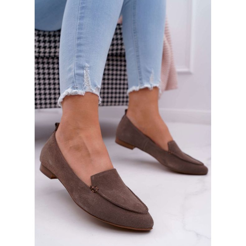 Nicole Naisten Mokkasiinit Mokkanahkaiset Loaferit Cappuccino Homny beige 1