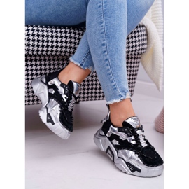 Naisten urheilukengät Big Star, Daniel Lopez, musta hopea FF274A527 harmaa 2