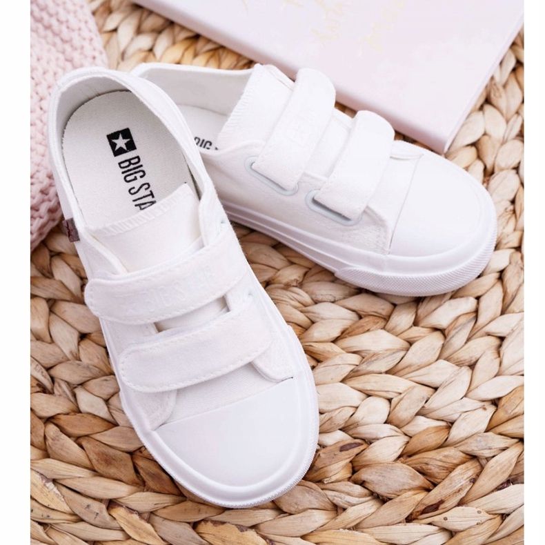 Big Star Lasten lenkkarit Lasten iso tähti tarranauhalla valkoinen FF374096 2