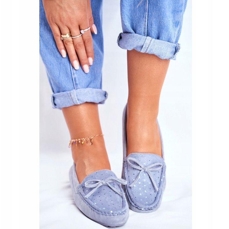 Naisten Loaferit Suede S.Barski A199 Blue Wannabe sininen 2