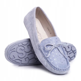 Naisten Loaferit Suede S.Barski A199 Blue Wannabe sininen 1