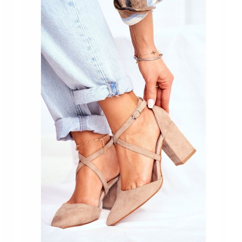 PS1 Naisten Avokkaat Kantapäässä Spitz Beige Traffic 1