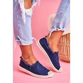 SEA Naisten Espadrilles Navy Blue Flaure tummansininen 1