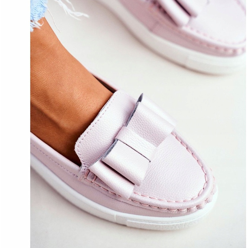 S.Barski Naisten Loaferit Nahkaa Pinkki Lovren vaaleanpunainen 1