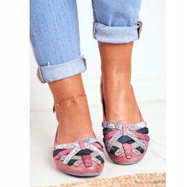 Naisten ballerinat Maciejka Leather Pink 01358 vaaleanpunainen 2