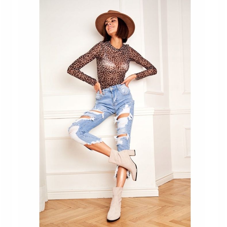 Naisten saappaat korkokenkiä Sergio Leone Slip Grey LikeStar harmaa 1