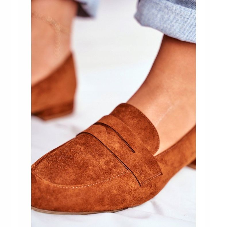 Naisten Mokkasiinit Suede Sergio Leone MK734 Camel Nebbi ruskea 2