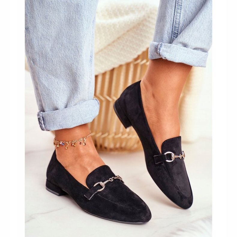 Naisten Mokkasiinit Suede Sergio Leone MK733 Black Febbi musta 1