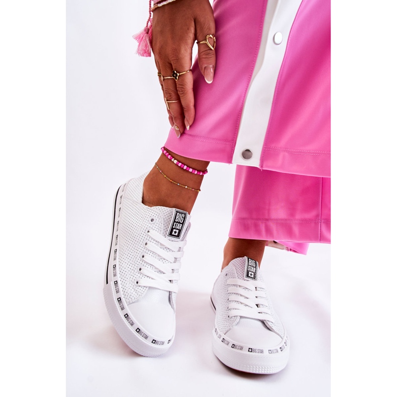 Naisten lenkkarit Big Star Openwork Valkoinen FF274024 1