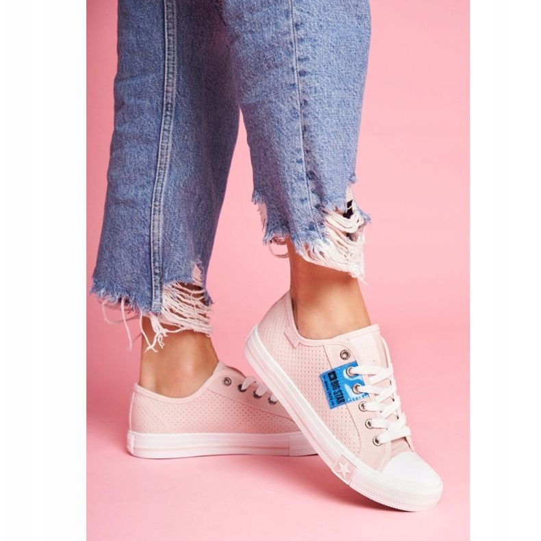 Naisten lenkkarit Big Star Openwork Pink FF274033 vaaleanpunainen 2