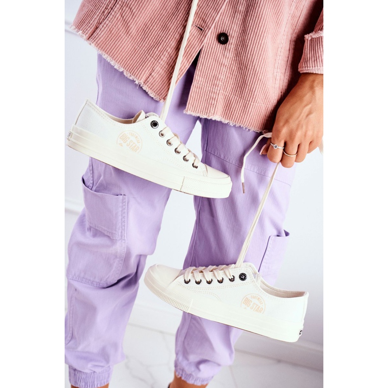 Naisten lenkkarit Big Star White FF274124 ekru 1