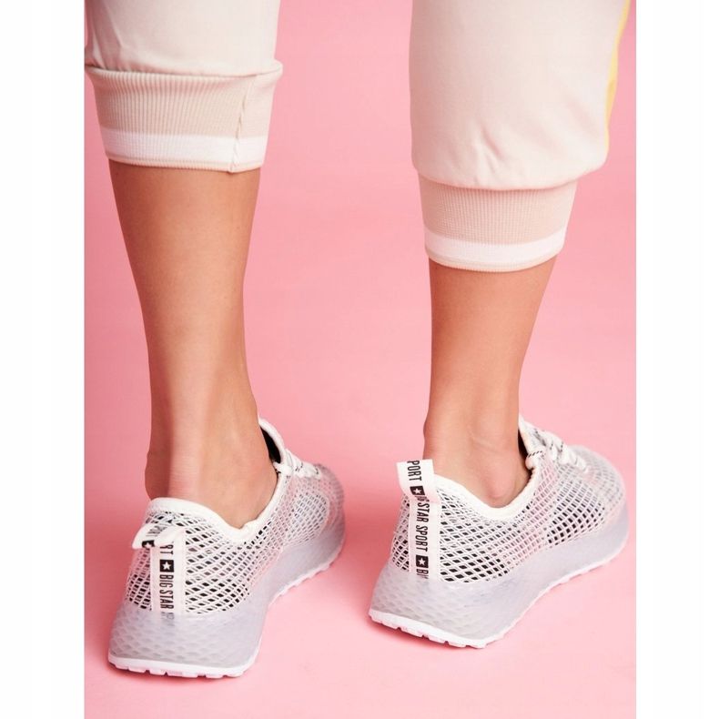 Naisten urheilukengät Big Star White FF274349 valkoinen 1