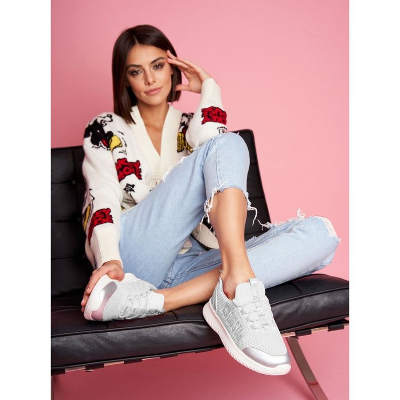 Naisten urheilukengät Big Star White FF274A410 valkoinen 1