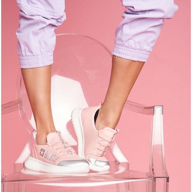 Naisten urheilukengät Big Star Light Pink FF274A413 vaaleanpunainen 2