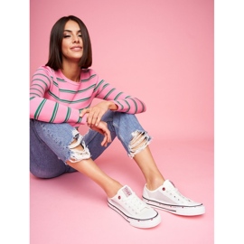 Cross Jeans Naisten lenkkarit Cross Farkut Valkoinen Mesh FF2R4016C 1