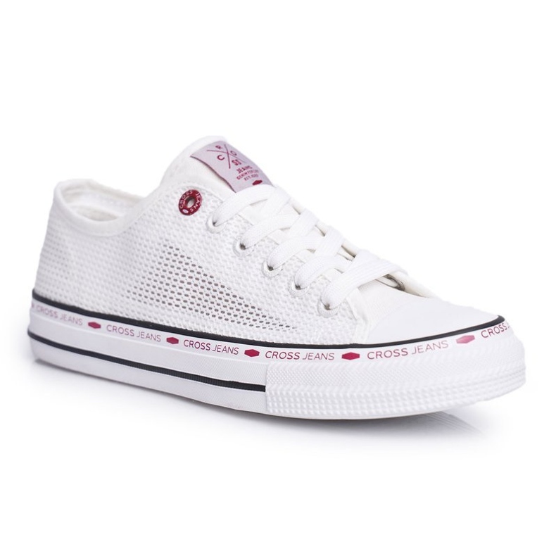 Cross Jeans Naisten lenkkarit Cross Farkut Valkoinen Mesh FF2R4016C 2