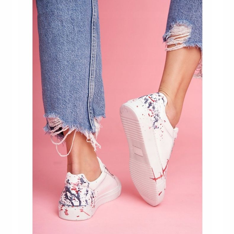 Naisten lenkkarit Valkoinen nahka GOE FF2N3027 2