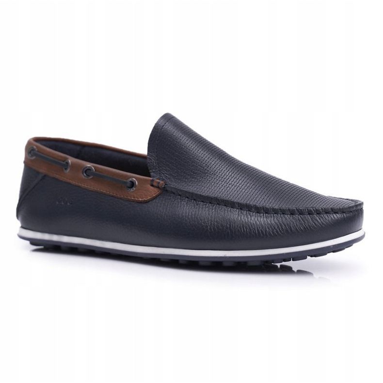 Miesten lenkkarit GOE Navy Blue Leather FF1N3051 tummansininen 1