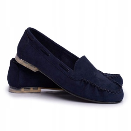 Naisten Loaferit Sergio Leone Suede Navy Blue MK722 tummansininen 1