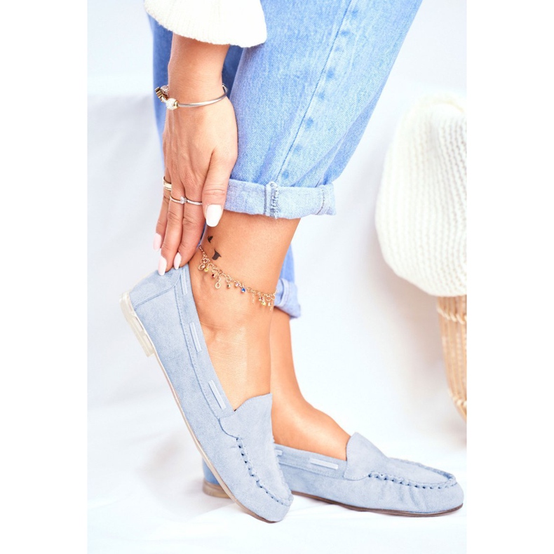 Naisten Loaferit Sergio Leone Suede Blue MK722 sininen 1