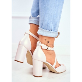 Naisten sandaalit korkokenkiä Sergio Leone Beige Pearl SK865 2