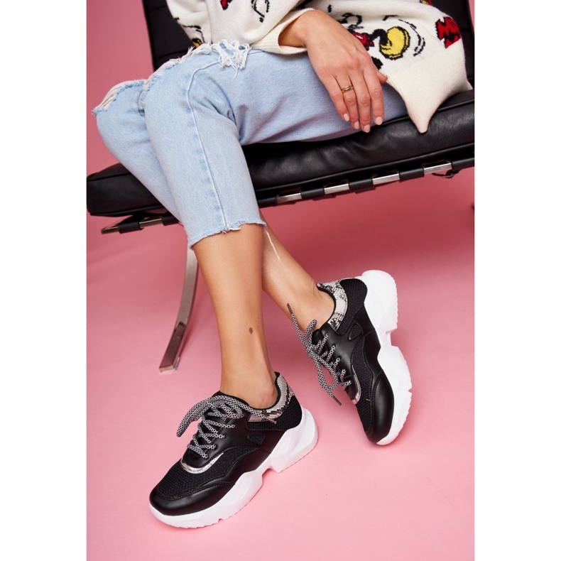 PS1 Naisten urheilukengät Snake Black Giselle musta 1