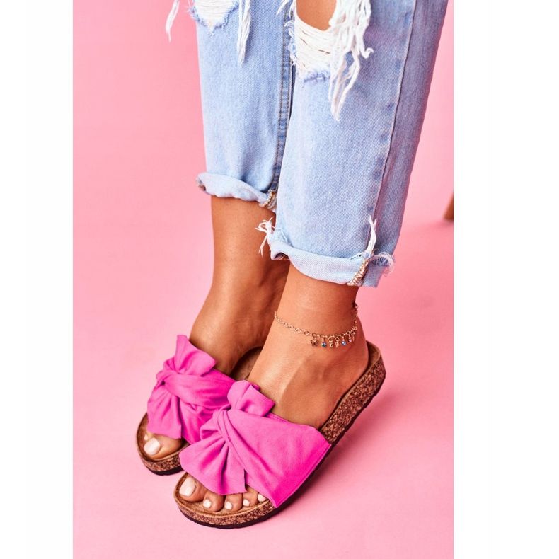 PS1 Naisten tohvelit korkkinauhoilla Fuchsia Felis vaaleanpunainen 2