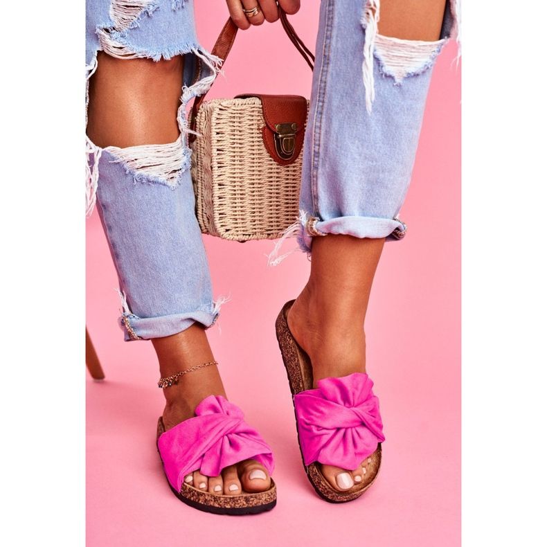 PS1 Naisten tohvelit korkkinauhoilla Fuchsia Felis vaaleanpunainen 1