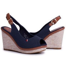 SEA Naisten sandaalit Wedge Navy Blue Tommy tummansininen 1