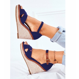 SEA Naisten sandaalit Wedge Blue LaMane tummansininen 1