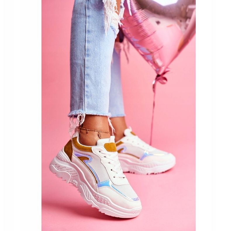 BUGO Naisten urheilukengät keltainen ja valkoinen 1