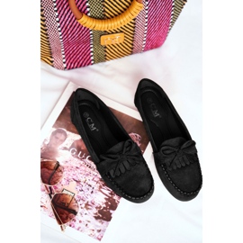 BUGO Naisten Mokkasiinit Mokkanahka Musta Velucci 2