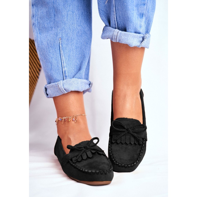 BUGO Naisten Mokkasiinit Mokkanahka Musta Velucci 1 BUGO Naisten Mokkasiinit Mokkanahka Musta Velucci 1